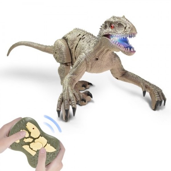 2.4 Ghz Simulation RC Velociraptor Realistic Dino Remote Control Dinosaur with LED Light Roaring