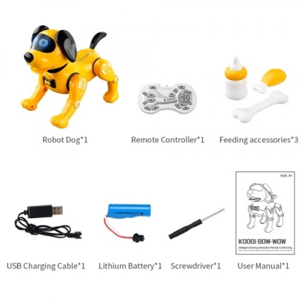 JJRC R19 Remote Control Robot Robot Dog Toy Electronic Pets Programmable Robot RC Robotic Stunt Puppy