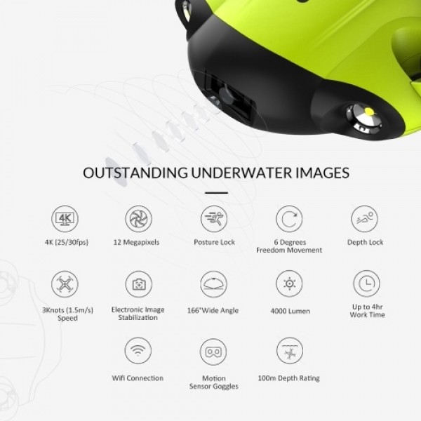 FIFISH V6 Underwater Robot with 4K 12Megapixels Camera