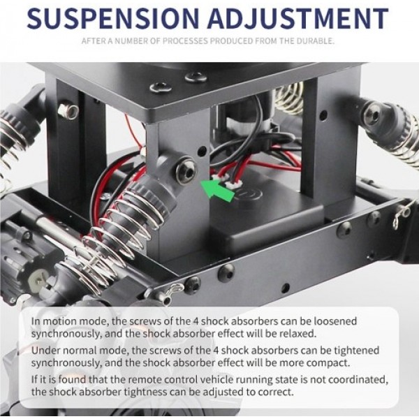 JJ01 DIY 2.4GHz 14CH 4WD RC Car Alloy Frame Mecha War Cannon Car