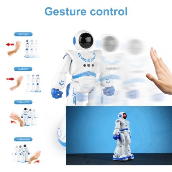 Induction Intelligent Robot Gesture Control Robot Early Education Toy with LED Eyes Programming Function Gift for Kids