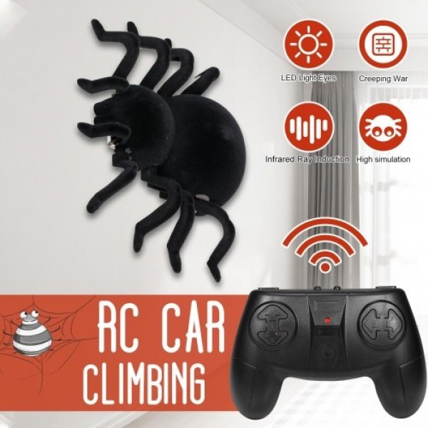 RC Climbing Spider Remote Control Ugly Toys Climbing Car Fun Halloween Creepy Spider