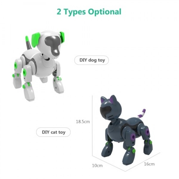 Robot Dog Toy DIY Toy Interactive Toy Intelligent Educational Toys Suitable for Boys Girls Gift