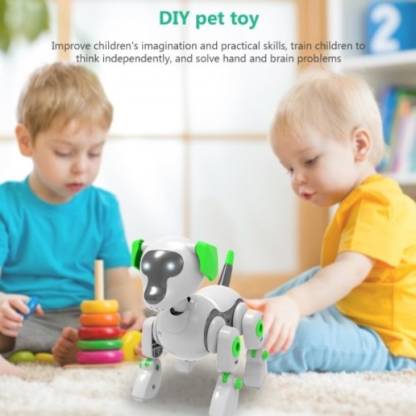 Robot Dog Toy DIY Toy Interactive Toy Intelligent Educational Toys Suitable for Boys Girls Gift