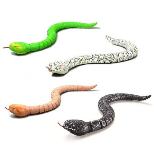 RC Snake Toy 15.5in Infrared Rechargeable Rattlesnake Toy with Retractable Tongue and Swinging Tail