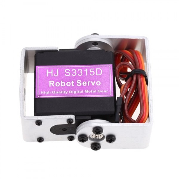 HJ S3315D Hight Performance Full Metal 15KG  Torque Brushed Motor 180° Rotating Digital Robot Servo with Long and Short Straight