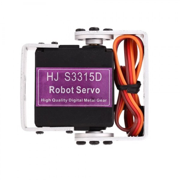 HJ S3315D Hight Performance Full Metal 15KG  Torque Brushed Motor 180° Rotating Digital Robot Servo with Long and Short Straight