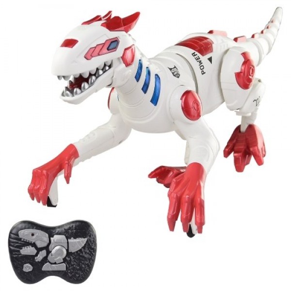 2.4Ghz Simulated Walking 4 Channel Mechanical Dinosaur Toy with Light and Sound