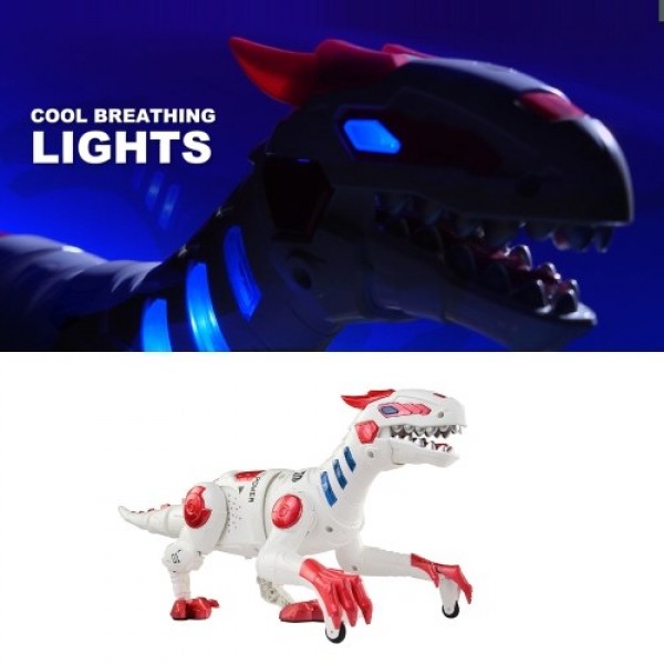 2.4Ghz Simulated Walking 4 Channel Mechanical Dinosaur Toy with Light and Sound