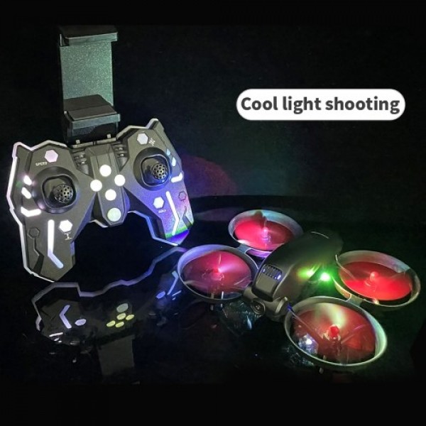 Mini Drone RC Drone RC Quadcopter with Dazzle Light Headless Mode One Button Takeoff Landing Storage Bag Package