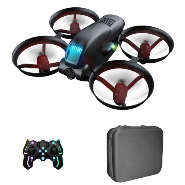 Mini Drone RC Drone RC Quadcopter with Dazzle Light Headless Mode One Button Takeoff Landing Storage Bag Package