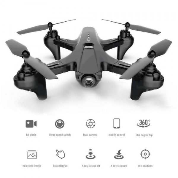 1080P Dual Camera WiFi FPV Drone Folding Drone Headless Mode One Key Return Drone for Adults