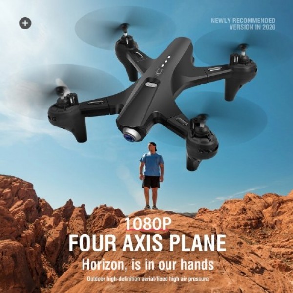 1080P Dual Camera WiFi FPV Drone Folding Drone Headless Mode One Key Return Drone for Adults