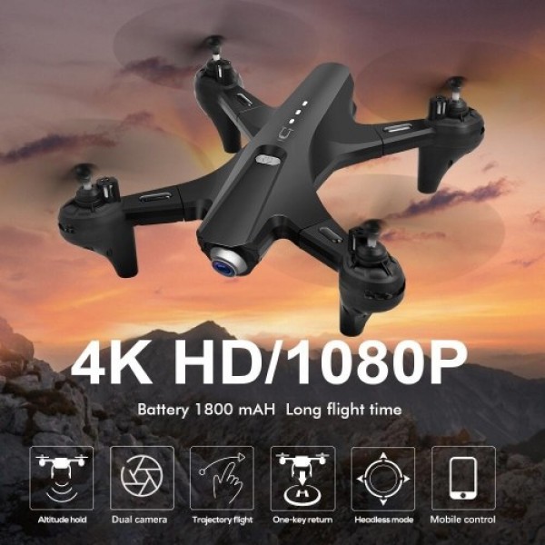 1080P Dual Camera WiFi FPV Drone Folding Drone Headless Mode One Key Return Drone for Adults