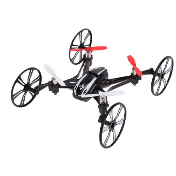 LianSheng LS-116 2.4G 4CH 6-Axis Gyro R/C Quadcopter 4 in 1 Air-ground Amphibious RTF Drone UFO with Speed Switch Mode Ground Mo