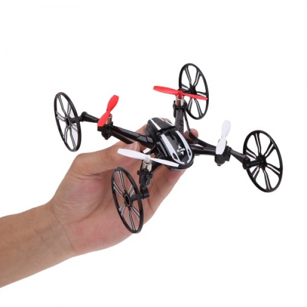 LianSheng LS-116 2.4G 4CH 6-Axis Gyro R/C Quadcopter 4 in 1 Air-ground Amphibious RTF Drone UFO with Speed Switch Mode Ground Mo