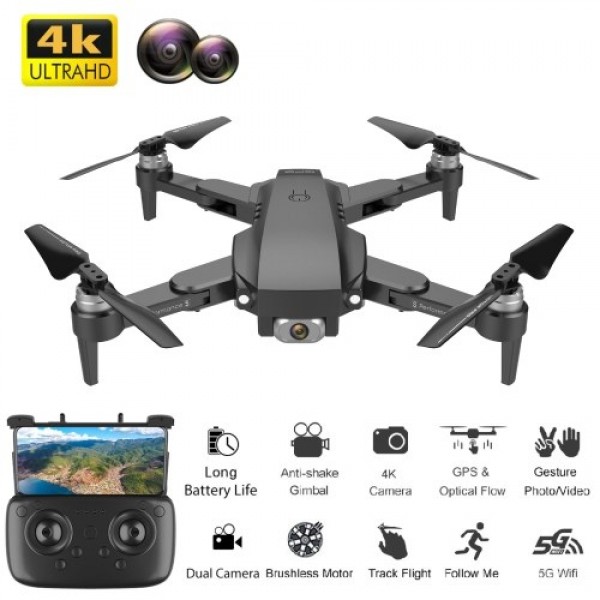 5G WiFi FPV GPS 4K Camera RC Drone Brushless Dual Camera Optical Flow Positioning Gesture Photo Video Point of Interest Flight F