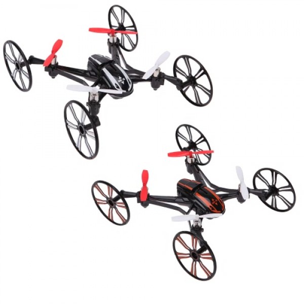 LianSheng LS-116 2.4G 4CH 6-Axis Gyro R/C Quadcopter 4 in 1 Air-ground Amphibious RTF Drone UFO with Speed Switch Mode Ground Mo