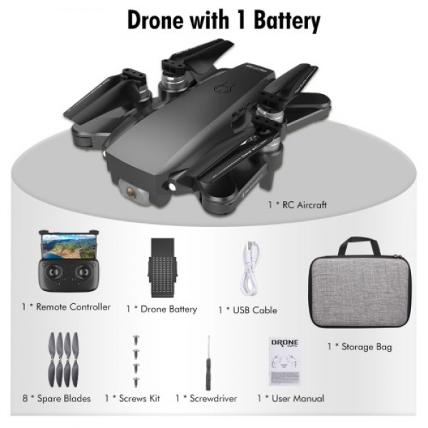 5G WiFi FPV GPS 4K Camera RC Drone Brushless Dual Camera Optical Flow Positioning Gesture Photo Video Point of Interest Flight F