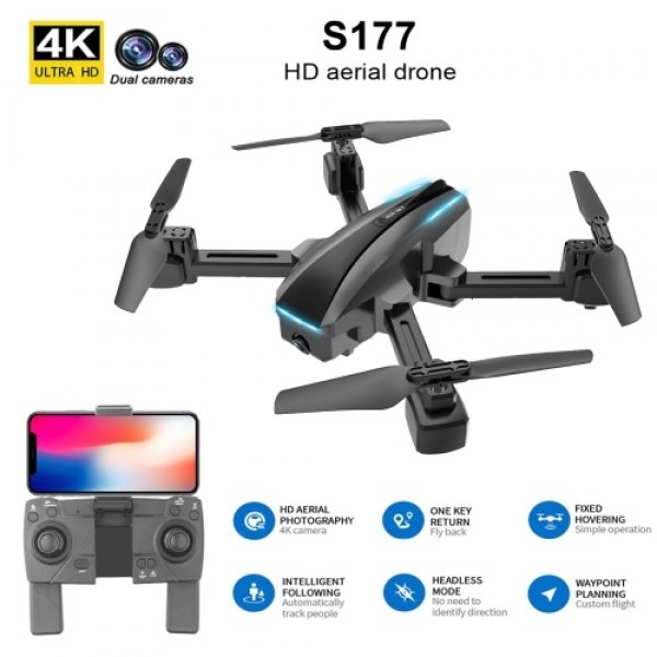 CSJ S177 2.4G WIFI FPV GPS 4K Camera RC Drone Dual Camera One Key Return Gesture Photo/video Optical Flow Positioning Quadcopter