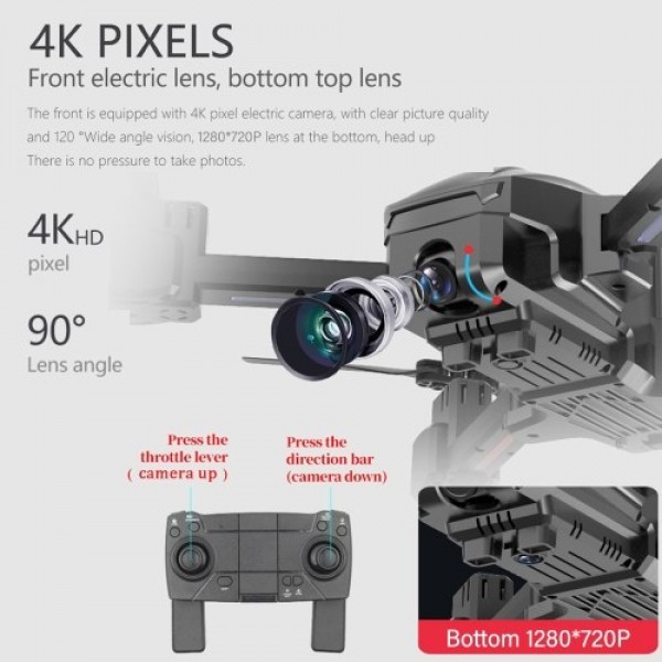 CSJ S177 2.4G WIFI FPV GPS 4K Camera RC Drone Dual Camera One Key Return Gesture Photo/video Optical Flow Positioning Quadcopter