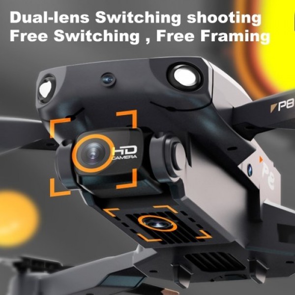 P8 4K Camera Drone Dual Camera RC Quadcopter with 4 Sided Obstacle Avoidance Waypoint Flight Gesture Control Storage Bag Package