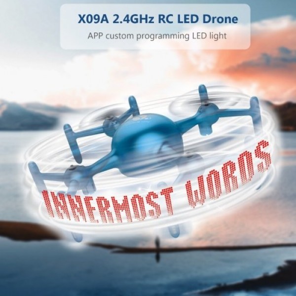 X09A LED Drone RC Drone Height Hold 2.4GHz Remote Control Drone with Lights APP Programming