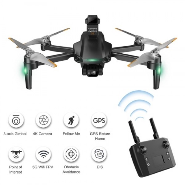 M10 Ultra 5G Wifi GPS 5KM FPV 4K Camera RC Drone 3-axis Gimbal 360° Obstacle Avoidance EIS Quadcopter with Storage Bag 30mins Fl