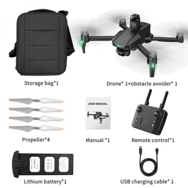 M10 Ultra 5G Wifi GPS 5KM FPV 4K Camera RC Drone 3-axis Gimbal 360° Obstacle Avoidance EIS Quadcopter with Storage Bag 30mins Fl