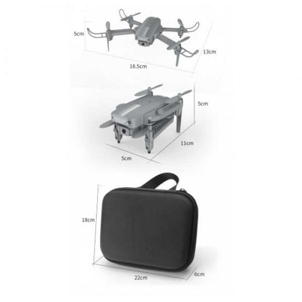 4K Camera Wifi FPV Drone Mini Folding Quadcopter Toy with Headless Mode Gesture Photo Video Function Storage Bag Package