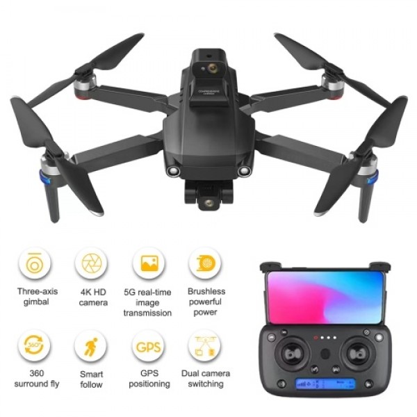 S806 PRO2 5G Wifi GPS 4K Camera RC Drone 3-axis Gimbal 35mins Flight Time Brushless Quadcopter Obstacle Avoidance Fly Around wit