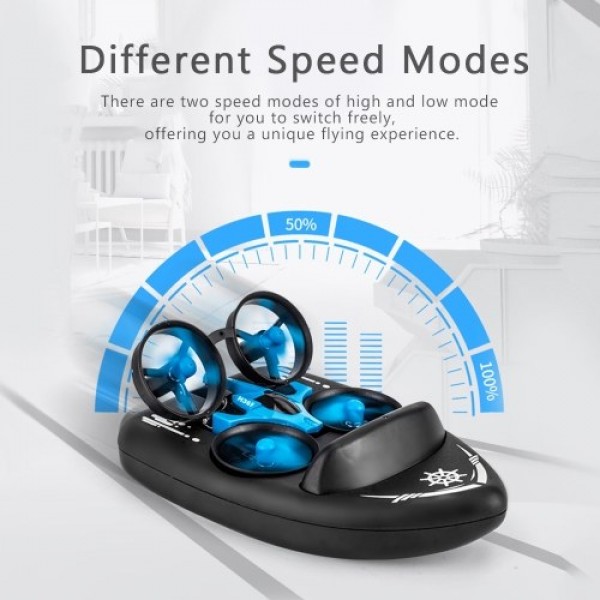 JJRC H36F TERZETTO 3 in 1 Drone + Boat Hovercraft Land Mode