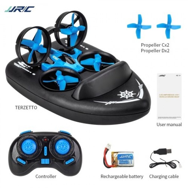 JJRC H36F TERZETTO 3 in 1 Drone + Boat Hovercraft Land Mode