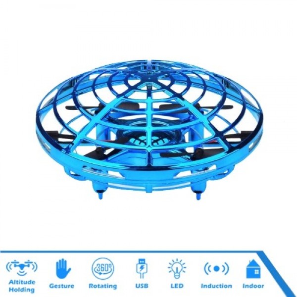 Mini Drone UFO Hand Operated Helicopter Quadrocopter Drone Infrared Induction Aircraft Flying Ball Toys For Kids