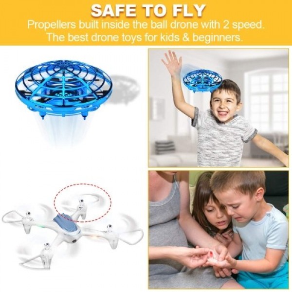 Mini Drone UFO Hand Operated Helicopter Quadrocopter Drone Infrared Induction Aircraft Flying Ball Toys For Kids