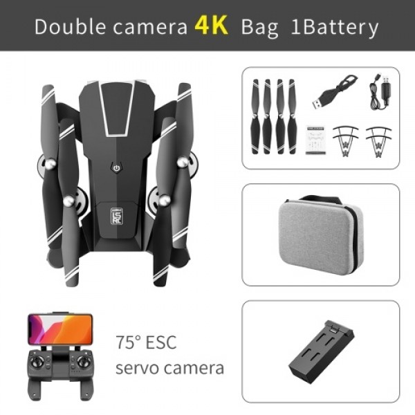 LS-25 5G WIFI FPV GPS 4K Camera RC Drone Dual Camera with Storage Bag