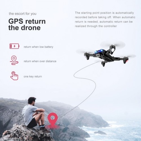 LS-25 5G WIFI FPV GPS 4K Camera RC Drone Dual Camera with Storage Bag