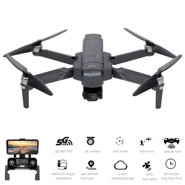 SJRC F11 PRO 5G Wifi FPV GPS RC 4K Camera 2-axis Gimbal with Storage Bag 26mins Flight Time 1500m Control Distance