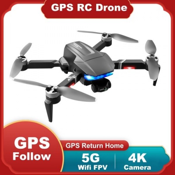 LSRC S7S GPS 5G Wifi FPV 4K RC Camera Drone 3-axis Gimbal Brushless Motor Quadcopter with Storage Bag