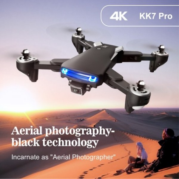 KK7 Pro 5G Wifi GPS 6K RC Drone Dual Camera Foldable Optical Flow Positioning RC Quadcopter with Storage Bag