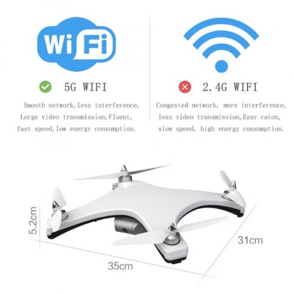 W606-12 5G WiFi FPV 720P Wide Angle Camera Brushless Drone