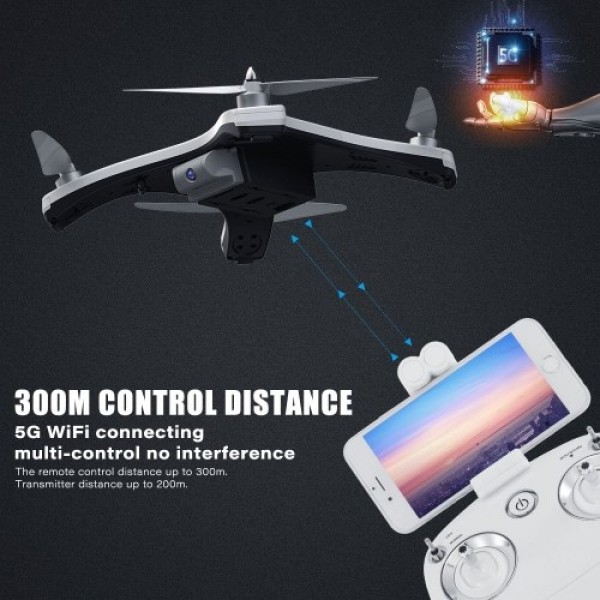 W606-12 5G WiFi FPV 720P Wide Angle Camera Brushless Drone