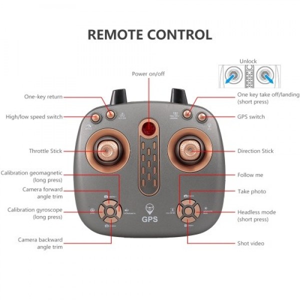 LH-X38G GPS Drone with Camera 1080P