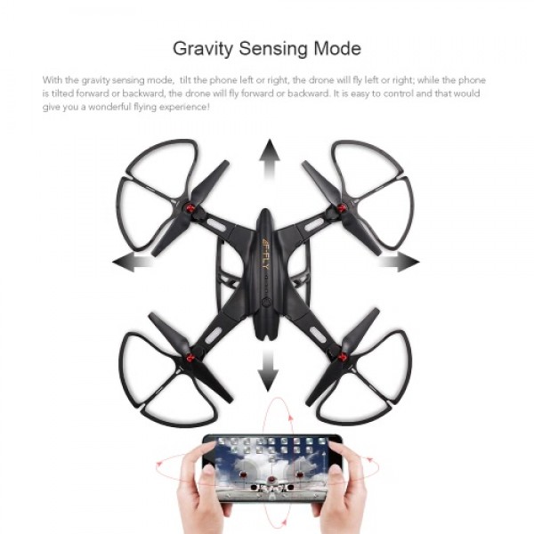 Utoghter 69508 2.0MP Wide-angle Camera Wifi FPV Foldable RC Drone 2.4G 4CH 6-Axis Gyro G-sensor Selfie Drone RTF Quadcopter