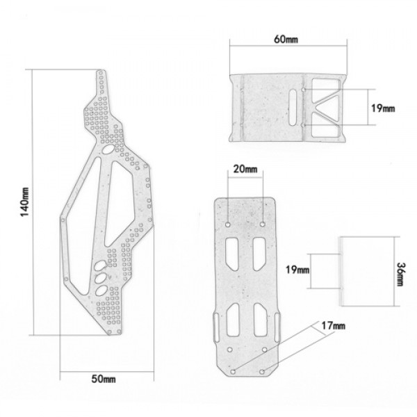 Modification Kit Compatible with 1/24 Axial SCX24 90081 AXI00005 C10 AXI00006 AXI00002 RC Car