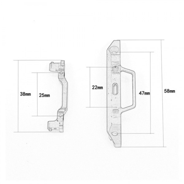 Aluminum Alloy Front Bumper Compatible with 1/24 Axial SCX24 90081 RC Car