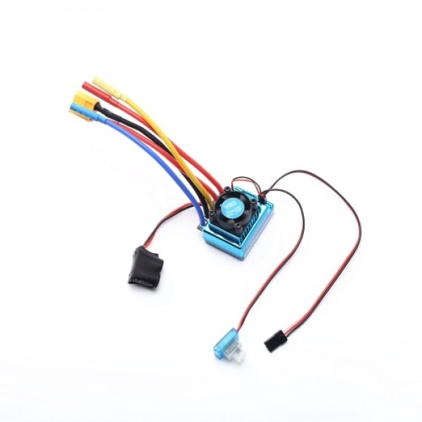 2300KV Brushless Motor 3650 Waterproof Motor with 120A Brushless ESC XT60 Plug Programming Card Heat Sink for 1/8 1/10 1/12 RC C