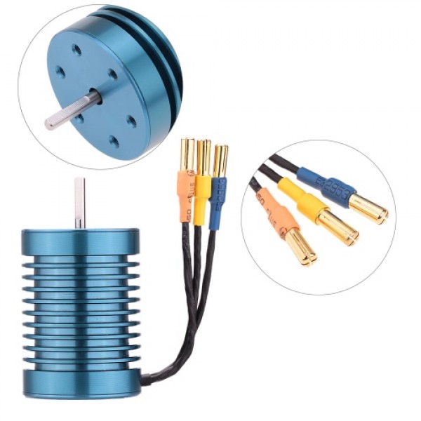 3650 3930KV 4P Sensorless Brushless Motor for 1/10 RC Racing Car Off-Road Truck