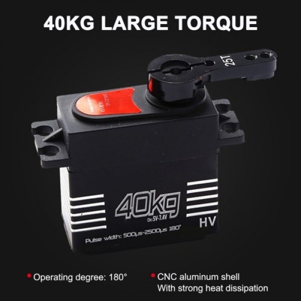 40KG Digital Servo Metal Gear Servo Large Torque Waterproof for 1/8 1/10 RC Car Truck Robot Parts