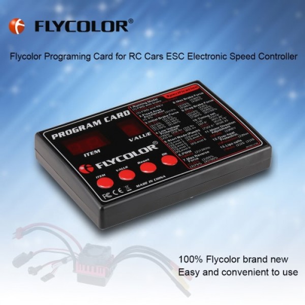 Original Flycolor Programing Card for RC Cars ESC Electronic Speed Controller